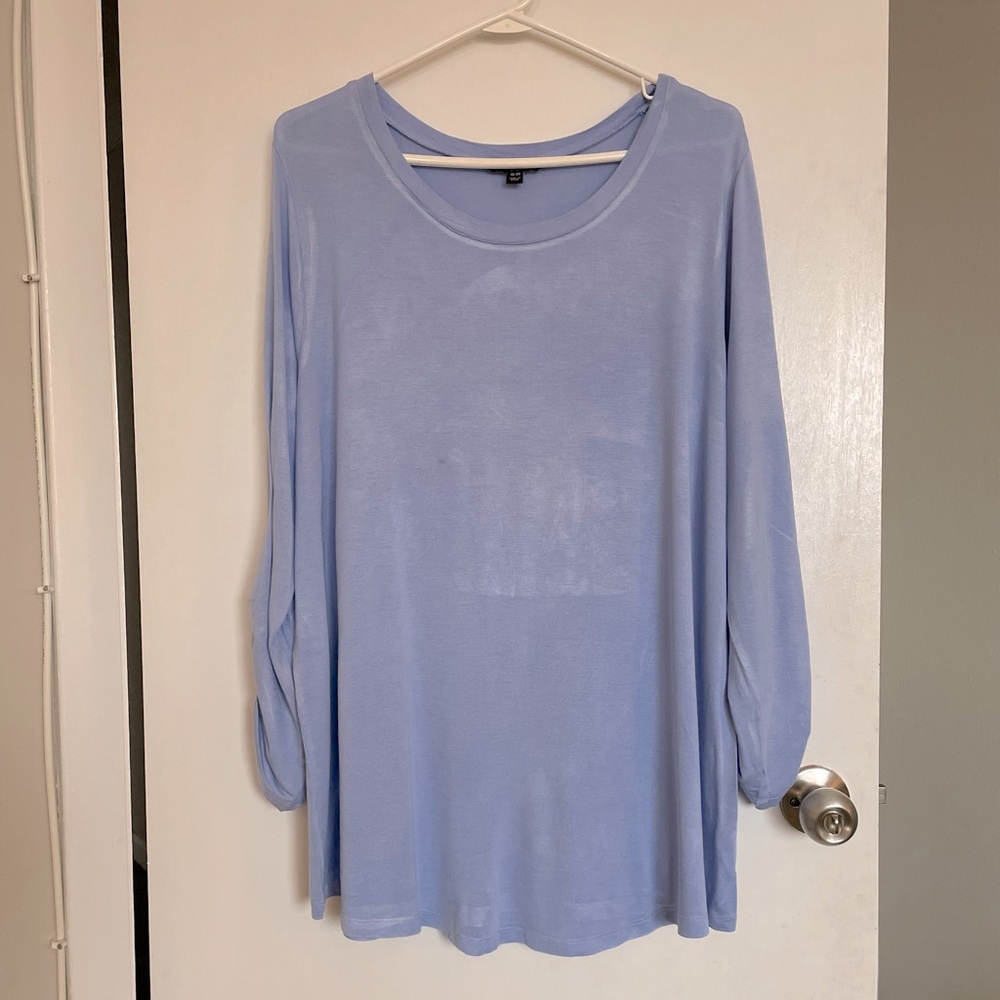 Lane Bryant Ruched Sleeve Lightweight Top - Size 18/20